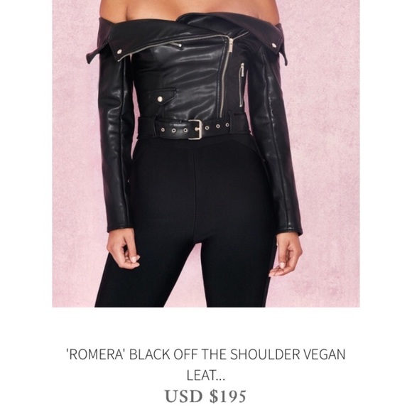 leather off the shoulder top